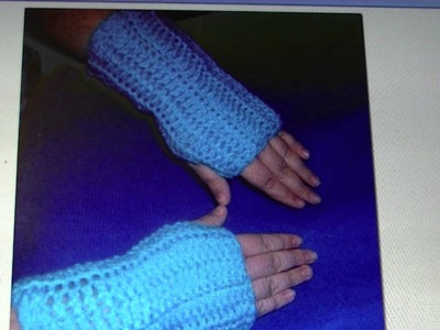 Easy finger-less gloves FREE written pattern