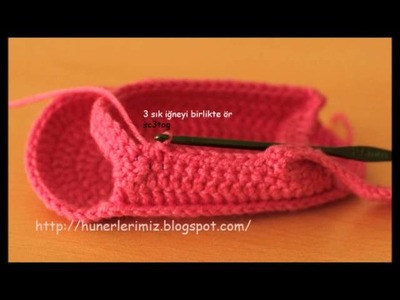 How to Crochet Baby Sandals - Bebeklere Sandalet Patik Yapılışı