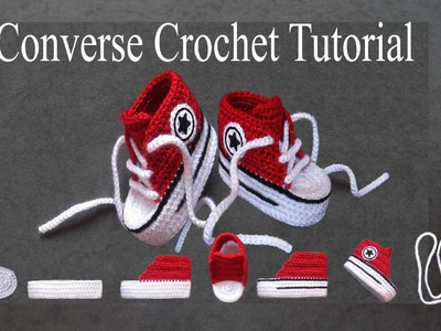 How to crochet nice Baby Converse Shoes easy