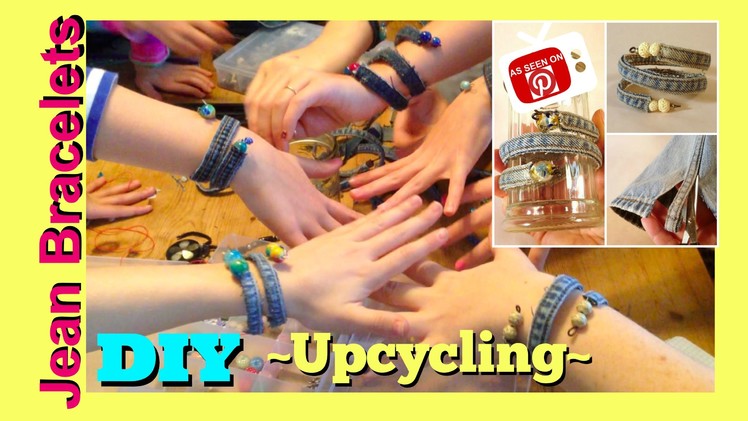 How to make a Bracelet | DIY Upcycled Jeans | How to make Denim Jewelry Bracelets DIY