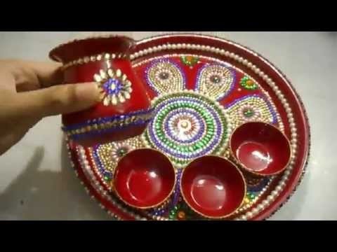 How to make a decorative pooja thali