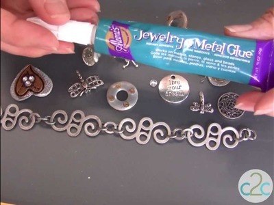 How To Make A Metal Charms Bracelet Using Aleene's Jewelry and Metal Glue