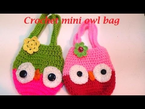 HOW TO MAKE CROCHET OWL  MINI BAG-3