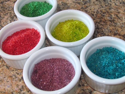 How to make Sugar Sprinkles Make DIY Colored Sugar Edible Glitter