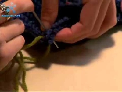 Knitting Tutorial for Beginners  6  Joining Squares