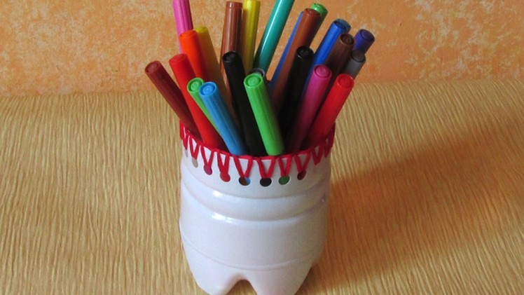 Make a Plastic Bottle Cup for Pens - DIY Home - Guidecentral