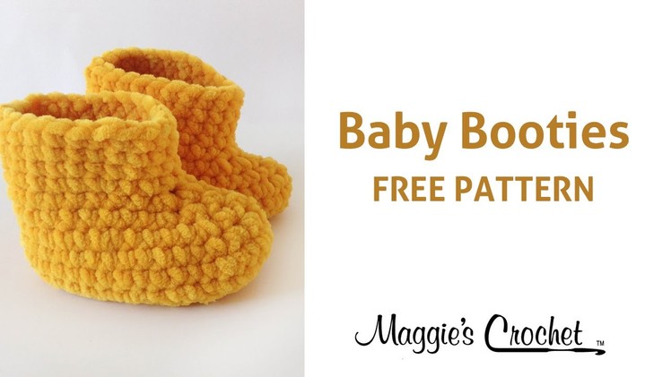 Parfait Baby Booties Free Crochet Pattern - Right Handed