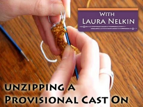 Unzipping a Provisional Cast On in Your Knitting