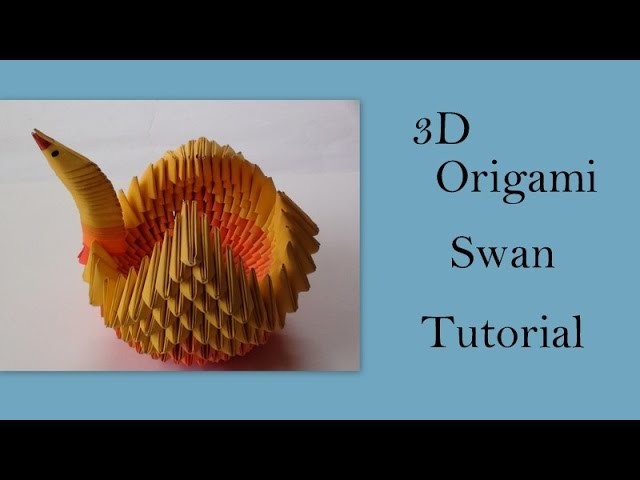 3D Origami Swan Tutorial