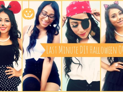 ♥ 4 Last Minute DIY Halloween: Nerd, Pirate, Minnie Mouse & Kitty Cat ♥