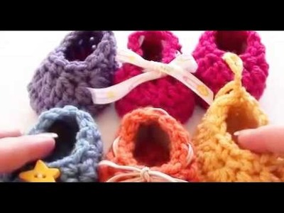 Craft Show Crochet Baby Booties   Newborn Size 1