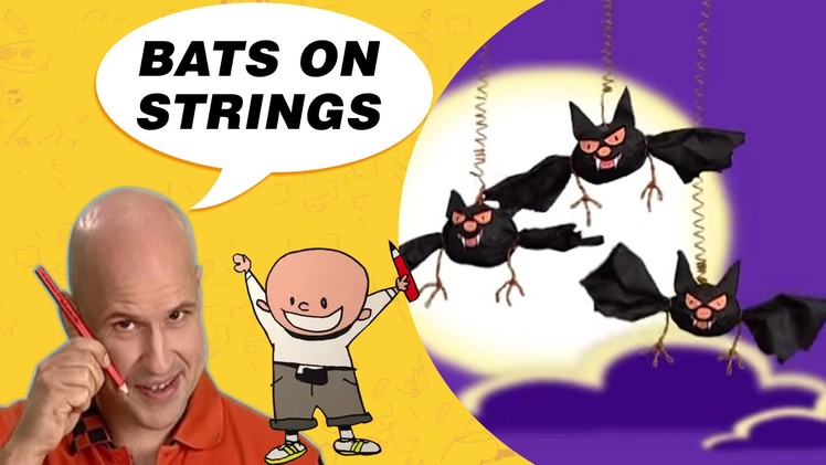 Crafts Ideas for Kids - Bats on Strings | DIY on BoxYourSelf