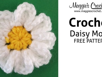 Daisy Motif Free Crochet Pattern - Right Handed