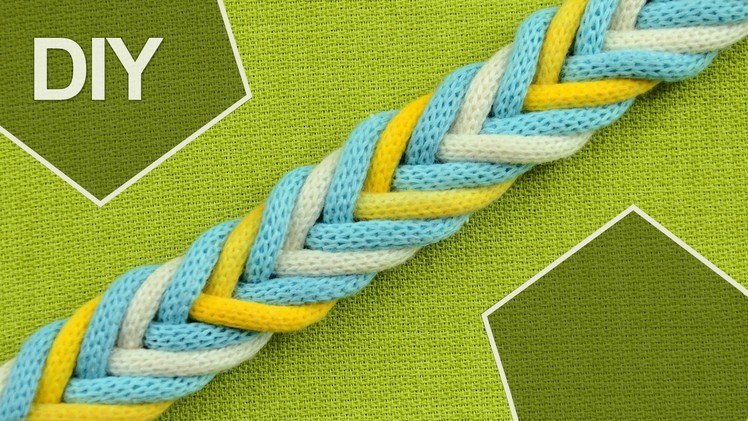 DIY: Easy 8-Strand Flat Arrow Braid in 3 colors