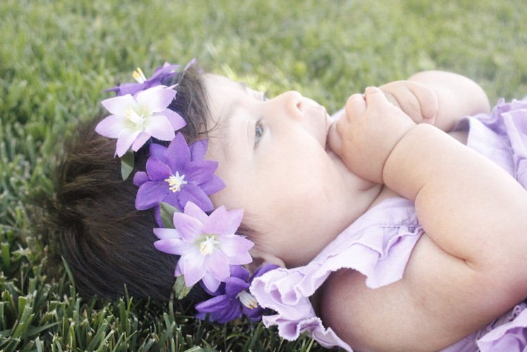 DIY Flower Headband Tutorial - flower leis - Baby