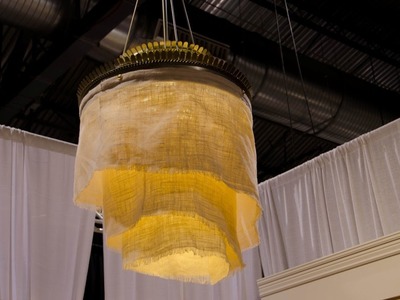 DIY: How to Build a Linen Drum Shade Chandelier For Under $52