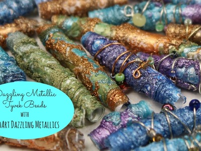 DIY Metallic Tyvek Beads