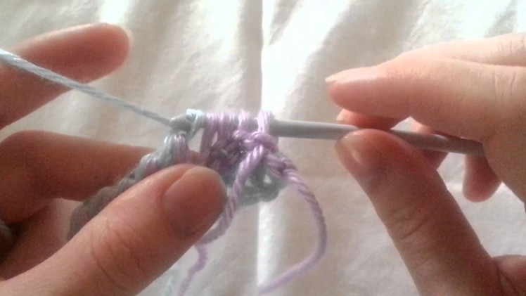 Double ended crochet top strand of horizontal bar stitch