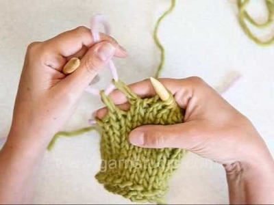 DROPS Knitting Tutorial: How to put stitches on a thread