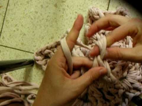 Finger Crochet a rag- line 4 section 5.6