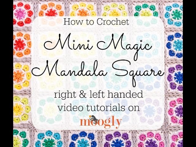 How to Crochet: Mini Magic Mandala Square (Left Handed)