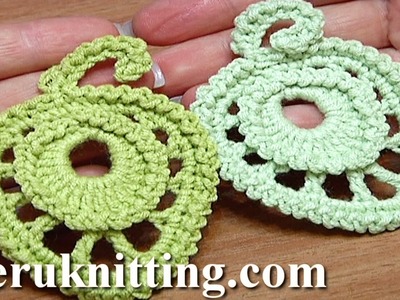 How To Crochet Round Leaf With Trim Tutorial 14