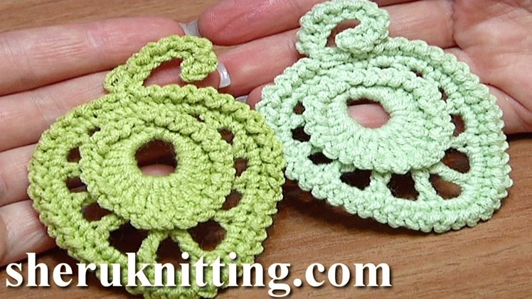 How To Crochet Round Leaf With Trim Tutorial 14