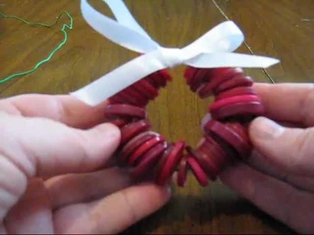 How To Make A Button Wreath Ornament Kids Craft
