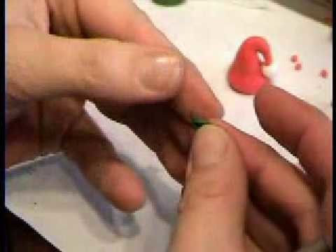 How to Make a Santa Hat Bead from Polymer Clay