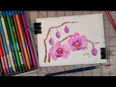 How to paint orchids in watercolor