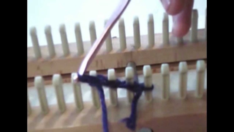 How To Use a Knitting Loom : Step 1 ( Casting on the Yarn )