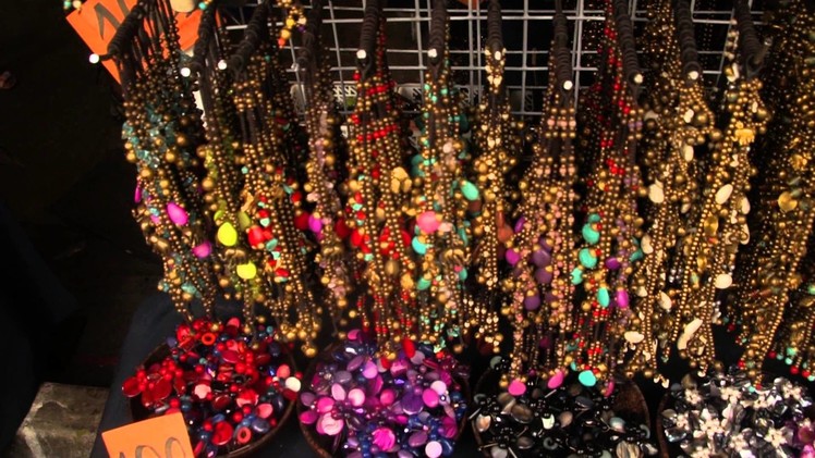 Necklaces and Bracelets and Beads at the Famous Bangkok Weekend Market!!