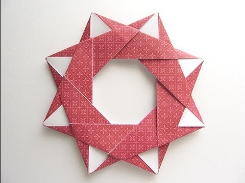 Origami Modular Star Wreath