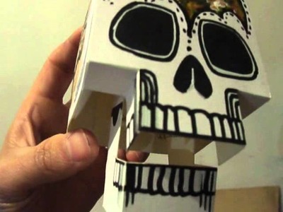 Papercraft Calavera Decorada