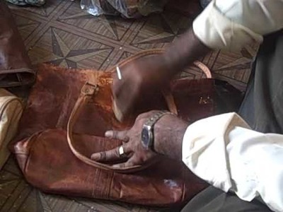 Purchasing a camel leather bag