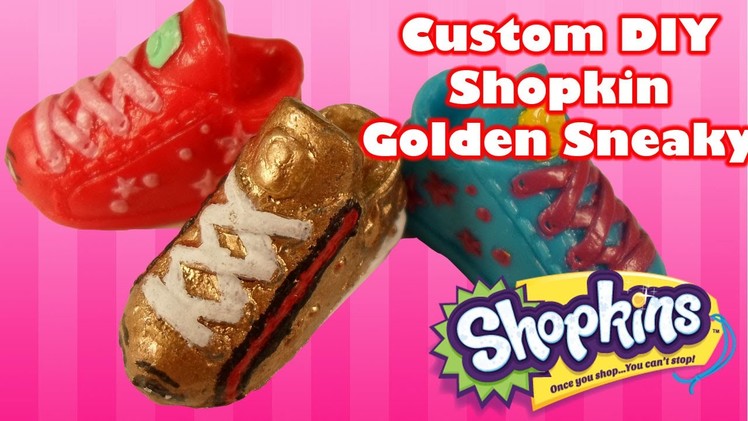 Shopkins DIY Custom Toy Gucci Golden Sneaky Sue - DIY Toy Craft Video