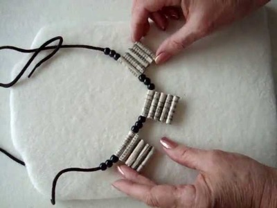 STACKED PAPER BEADS NECKLACE, HOW TO DIY, jewelry making