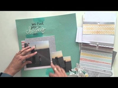 Start to Finish: a scrapbook layout using watercolors, stamps and stickers