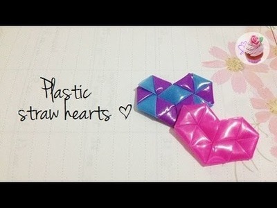 Valentine's DIY: Plastic straw hearts