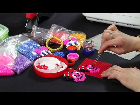 Video Tutorial - Pyssla topolina fermacapelli - Hama beads - DIY Mouse hair clips Full Ita