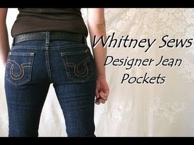 Whitney Sews- Designer Jean Pockets DIY