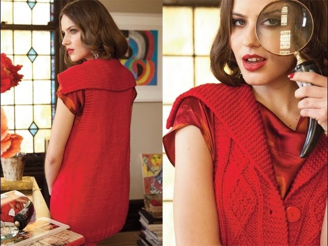 #1 Shawl Collar Vest, Vogue Knitting Winter 2012.13