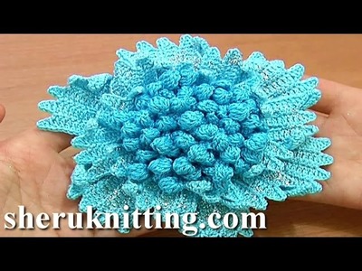 Big Flower to Crochet Tutorial 61 Part 2 of 3 Crochet Two Layers of Petals