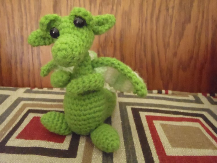 Crochet Baby Snow Dragon for "Dummies"