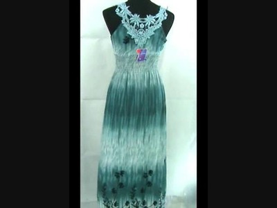Crocheted Lace Back Maxi Dress Wholesale Beach Clothing WholesaleSarong.com