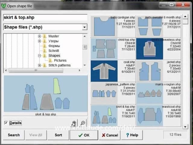 DesignaKnit 8 Original Pattern Tutorial Exploring The New Shaping Thumbnails Directory