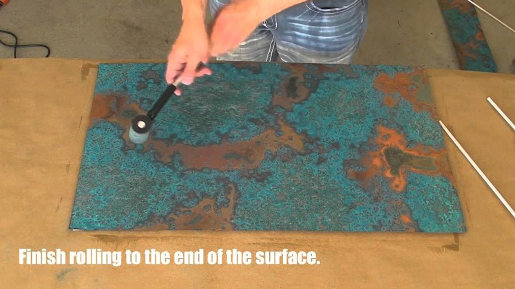 DIY Copper Backsplash using Color Copper Sheets
