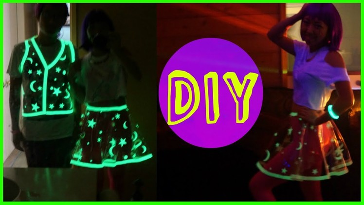 DIY Glowing Vinyl Skirt Costume