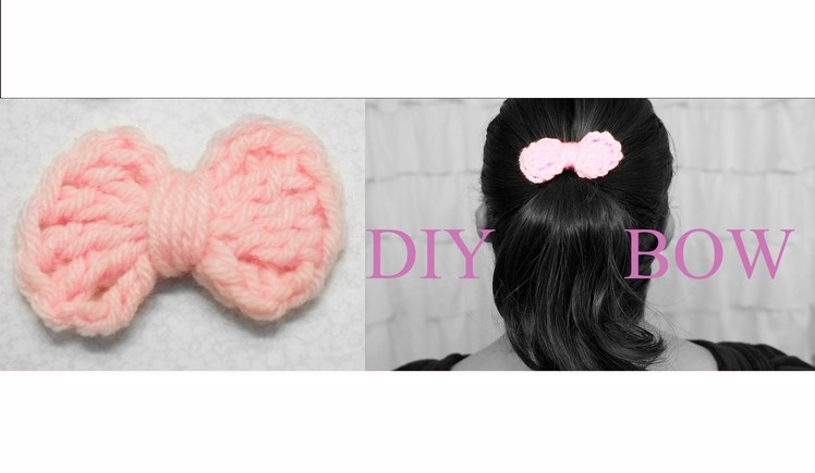 DIY Pink Yarn Bow