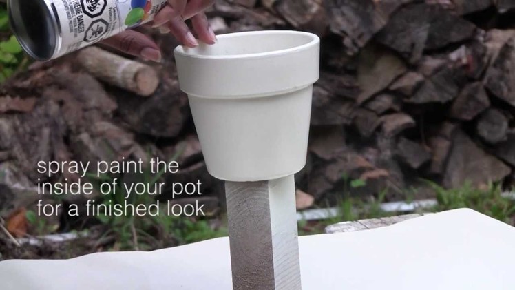 DIY Spray Painted Clay Pot
